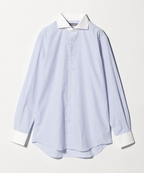 A DAY IN THE LIFE UNITED ARROWS(アデイインザライフユナイテッドアローズ)の「グラフチェック クレリック ホリゾンタルワイドカラーシャツ-イージーケア-<A DAY IN THE LIFE>(シャツ/ブラウス・メンズ・コバルトブルー・42cm/37cm/39cm/40cm/38cm/41cm)」の10枚目の写真