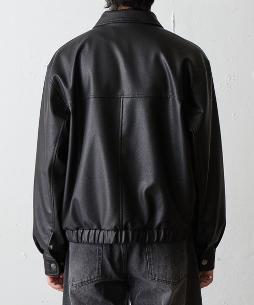 COLONY 2139（コロニートゥーワンスリーナイン）の「フェイクレザージップショートブルゾン（ブルゾン・メンズ・ブラック/ブラウン・MEDIUM/LARGE）」の6枚目の写真