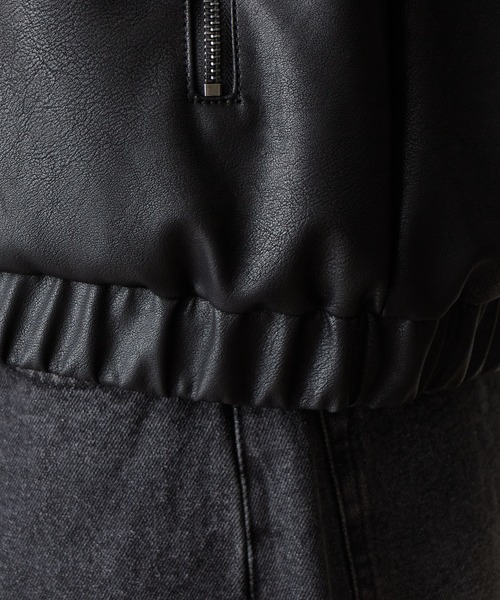 COLONY 2139（コロニートゥーワンスリーナイン）の「フェイクレザージップショートブルゾン（ブルゾン・メンズ・ブラック/ブラウン・MEDIUM/LARGE）」の9枚目の写真
