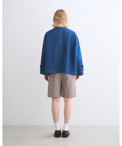 Traditional Weatherwear(トラディショナルウェザーウェア)の「MALTON N/C SHORT DENIM(ステンカラーコート・レディース・ブルー系その他・30/32)」の5枚目の写真