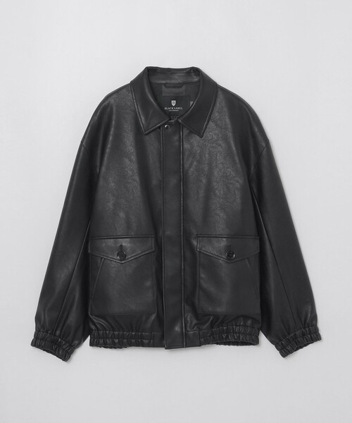 BLACK LABEL CRESTBRIDGE(ブラックレーベル・クレストブリッジ)の「【WEB限定】シンセティックレザーフライトジャケット(ブルゾン・メンズ・ブラック・M/L)」の2枚目の写真