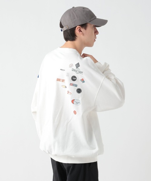 GEORGE'S(ジョージズ)の「インレイグラフィックスウェット(スウェット・メンズ・オフホワイト/ネイビー・MEDIUM/LARGE)」の8枚目の写真