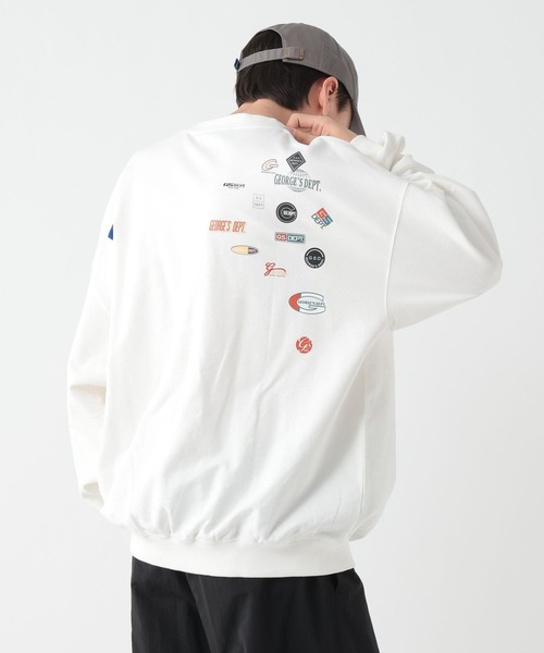 GEORGE'S(ジョージズ)の「インレイグラフィックスウェット(スウェット・メンズ・オフホワイト/ネイビー・MEDIUM/LARGE)」の9枚目の写真