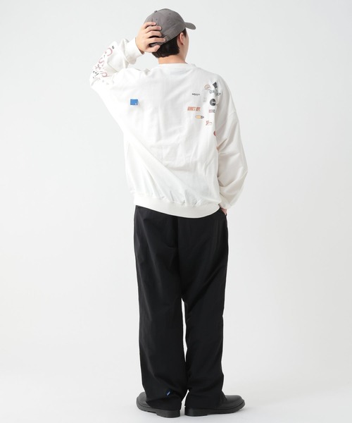 GEORGE'S(ジョージズ)の「インレイグラフィックスウェット(スウェット・メンズ・オフホワイト/ネイビー・MEDIUM/LARGE)」の4枚目の写真