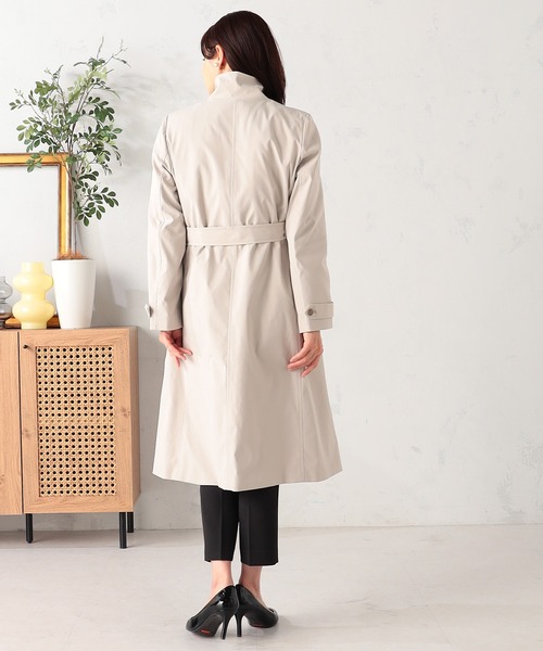 GALLORIA(ギャローリア)の「【取り外し可能ライナー付・防花粉】スタンド襟コート(ステンカラーコート・レディース・ネイビー/ライトベージュ・L/LL/M/S)」の4枚目の写真
