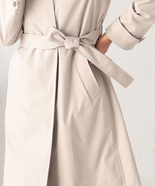 GALLORIA(ギャローリア)の「【取り外し可能ライナー付・防花粉】スタンド襟コート(ステンカラーコート・レディース・ネイビー/ライトベージュ・L/LL/M/S)」の5枚目の写真