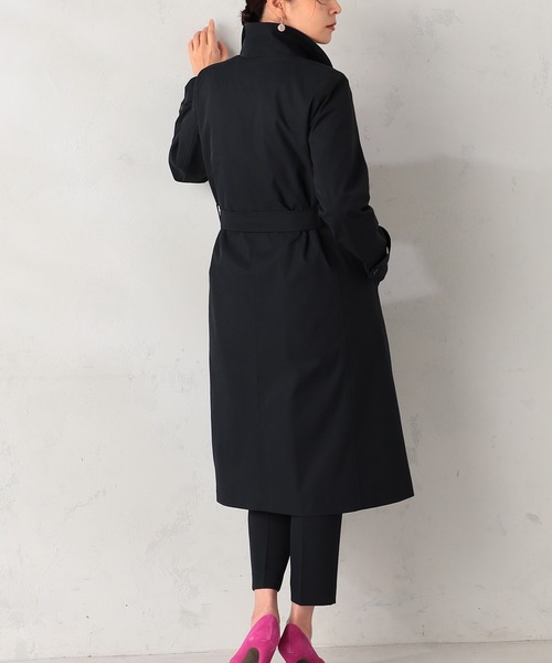 GALLORIA(ギャローリア)の「【取り外し可能ライナー付・防花粉】スタンド襟コート(ステンカラーコート・レディース・ネイビー/ライトベージュ・L/LL/M/S)」の8枚目の写真