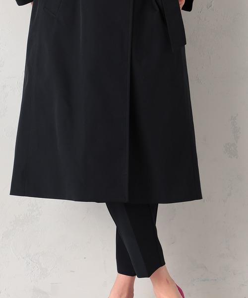 GALLORIA(ギャローリア)の「【取り外し可能ライナー付・防花粉】スタンド襟コート(ステンカラーコート・レディース・ネイビー/ライトベージュ・L/LL/M/S)」の10枚目の写真