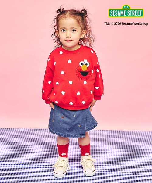 apres les cours（アプレレクール）の「ハート・デイジー刺繍ラップキュロット（その他パンツ・キッズ・ブルー/サックスブルー/チャコール・140/130/120/110/100/90/80）」の12枚目の写真