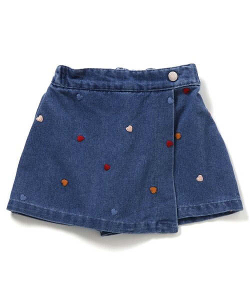 apres les cours（アプレレクール）の「ハート・デイジー刺繍ラップキュロット（その他パンツ・キッズ・ブルー/サックスブルー/チャコール・140/130/120/110/100/90/80）」の19枚目の写真