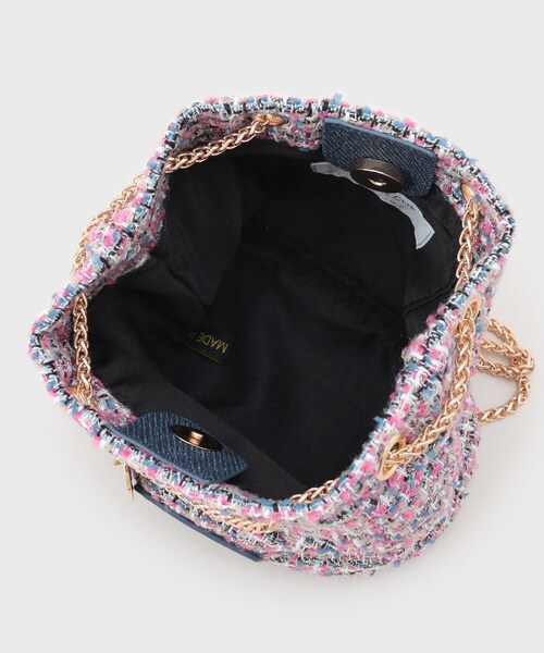 OPAQUE.CLIP（オペークドットクリップ）の「【2WAY】ツイードコンビミニショルダー（ショルダーバッグ・レディース・ブラック/ピンク系・00）」の12枚目の写真