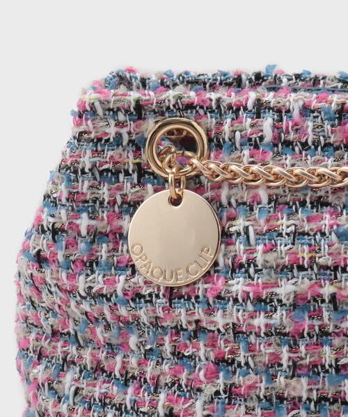 OPAQUE.CLIP（オペークドットクリップ）の「【2WAY】ツイードコンビミニショルダー（ショルダーバッグ・レディース・ブラック/ピンク系・00）」の16枚目の写真