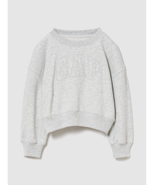 GAP(ギャップ)の「ヴィンテージソフト フレンチテリー クロップド GAPロゴ スウェットシャツ (キッズ)(スウェット・キッズ・ブラック/グレー・160cm/150cm/140cm/130cm/120cm/110cm)」の2枚目の写真