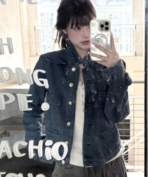 ViViDAY（ビビデー）の「ポケットデザインデニムジャケット（デニムジャケット・レディース・ネイビー・M）」の15枚目の写真