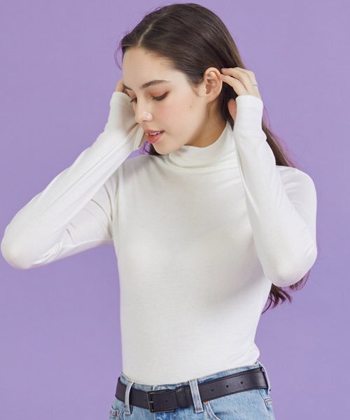 KOLEAT（コレット）の「[2PACK] ウォーマーニットタートルネックロングスリーブ長袖タートルTシャツ (2色) ハンドウォーマーインナー（Tシャツ/カットソー・レディース・その他・FREE）」の3枚目の写真