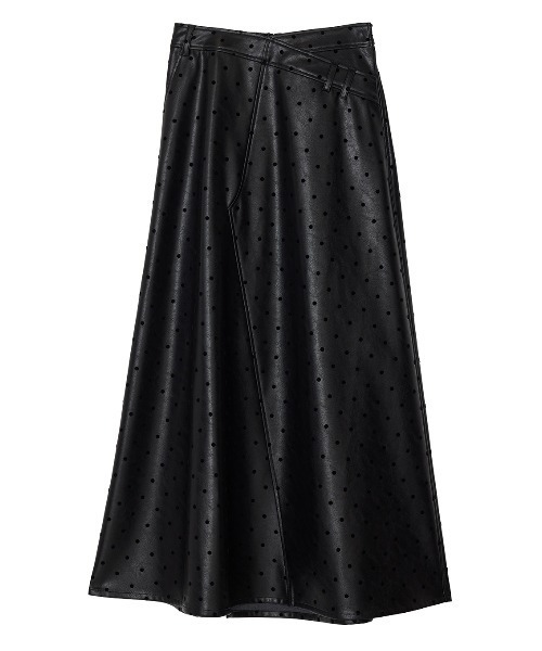 DOT FLOCKY LEATHER SKIRT（スカート）｜Ameri（アメリ）の