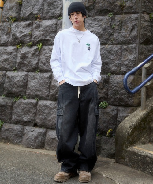 BEN DAVIS（ベンデイビス）の「∴WEGO/【26年春夏新作】別注BENDAVISハートワンポイント刺繍T(LS)（Tシャツ/カットソー・メンズ・ホワイト/アッシュグレー/ブラック・LARGE/MEDIUM）」の12枚目の写真