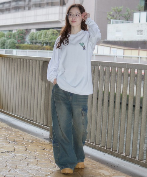 BEN DAVIS（ベンデイビス）の「∴WEGO/【26年春夏新作】別注BENDAVISハートワンポイント刺繍T(LS)（Tシャツ/カットソー・メンズ・ホワイト/アッシュグレー/ブラック・LARGE/MEDIUM）」の13枚目の写真