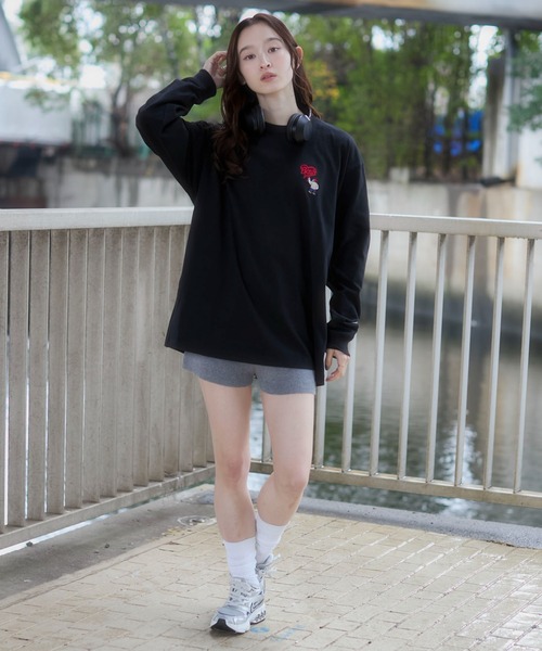 BEN DAVIS（ベンデイビス）の「∴WEGO/【26年春夏新作】別注BENDAVISハートワンポイント刺繍T(LS)（Tシャツ/カットソー・メンズ・ホワイト/アッシュグレー/ブラック・LARGE/MEDIUM）」の15枚目の写真