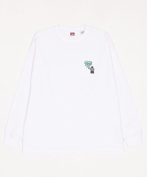 BEN DAVIS（ベンデイビス）の「∴WEGO/【26年春夏新作】別注BENDAVISハートワンポイント刺繍T(LS)（Tシャツ/カットソー・メンズ・ホワイト/アッシュグレー/ブラック・LARGE/MEDIUM）」の9枚目の写真