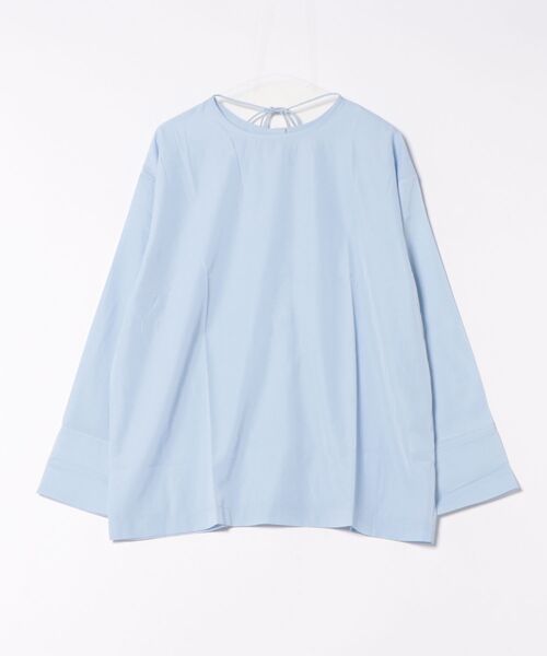 STYLEBLOCK（スタイルブロック）の「ポプリン前後2WAYチュニック（シャツ/ブラウス・レディース・ライトブルー/ベージュ/ホワイト・M）」の3枚目の写真
