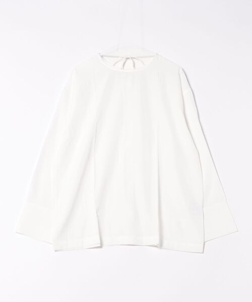 STYLEBLOCK（スタイルブロック）の「ポプリン前後2WAYチュニック（シャツ/ブラウス・レディース・ライトブルー/ベージュ/ホワイト・M）」の4枚目の写真