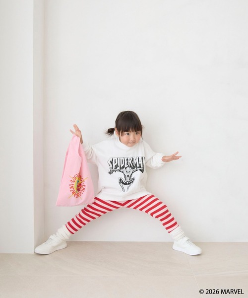 LOWRYS FARM（ローリーズファーム）の「ＭＡＲＶＥＬ／モノクロＴＬＳ　 639646（Tシャツ/カットソー・キッズ・ブラック/グレー/オフホワイト・140cm/130cm/120cm/110cm/150cm）」の5枚目の写真