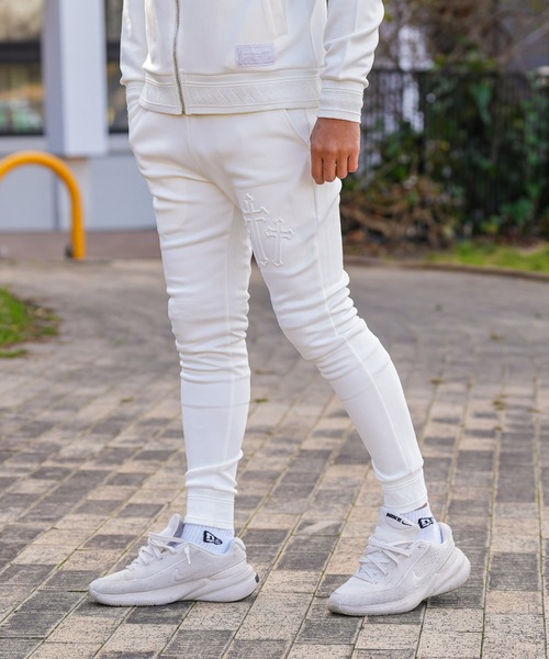 adamsJUGGLER（アダムスジャグラー）の「RTEG S/クロススウェットパンツ（スウェットパンツ・メンズ・ブラック/ホワイト・XL/L/M/S）」の3枚目の写真