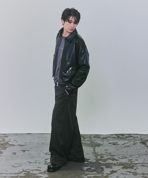 Confirm（コンファーム）の「Slacks Studded Curve Pants / スラックススタッズカーブパンツ メンズ レディース ユニセックス（スラックス・メンズ・グレー系その他/ブラック/チャコールグレー/ブラック系その他/ブルー系その他・S/M/L）」の12枚目の写真