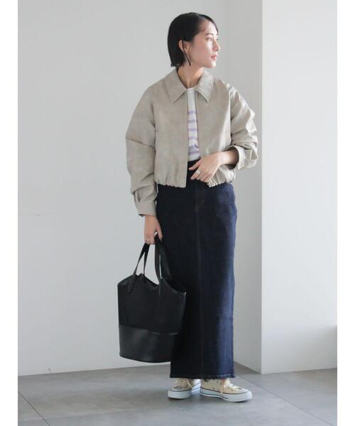 Te chichi（テチチ）の「ボーダーボックスシルエットプルオーバー（ニット/セーター・レディース・ラベンダー/ブラック/サックスブルー/グリーン・F）」の5枚目の写真