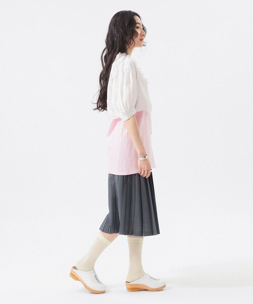 BEAMS BOY(ビームスボーイ)の「フリル ショート ブラウス(シャツ/ブラウス・レディース・ブラック/オフホワイト・ONE SIZE)」の6枚目の写真