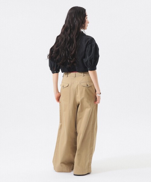 BEAMS BOY(ビームスボーイ)の「フリル ショート ブラウス(シャツ/ブラウス・レディース・ブラック/オフホワイト・ONE SIZE)」の12枚目の写真