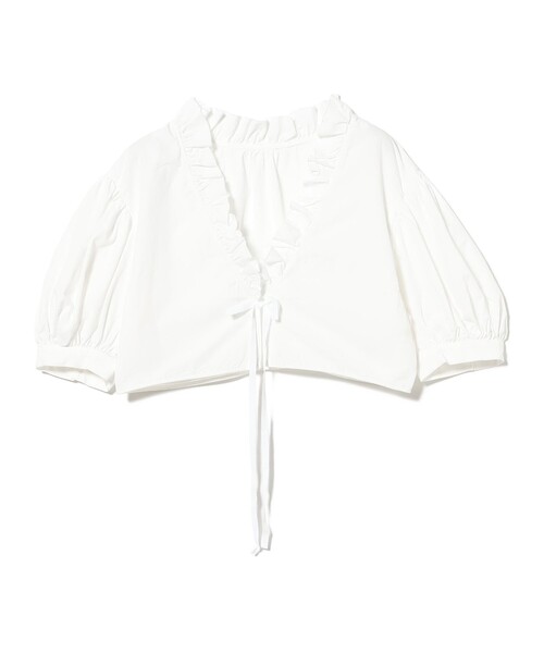 BEAMS BOY(ビームスボーイ)の「フリル ショート ブラウス(シャツ/ブラウス・レディース・ブラック/オフホワイト・ONE SIZE)」の20枚目の写真