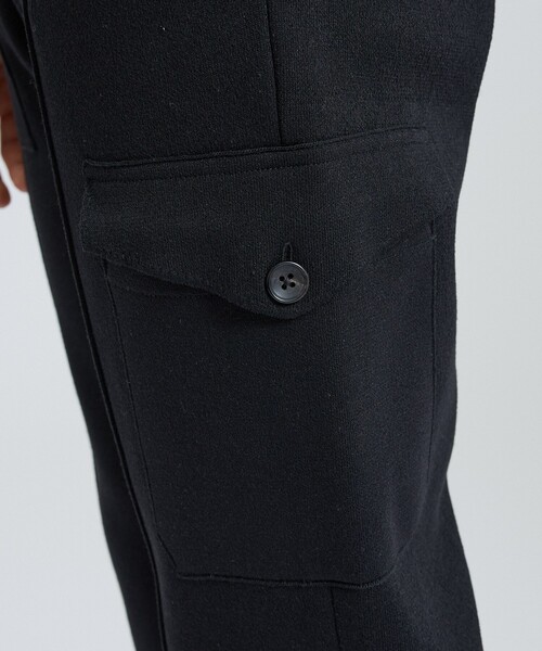 DESIGNWORKS(デザインワークス)の「【セットアップ対応】コンバットニットパンツ(スラックス・メンズ・ブラック/グレイッシュベージュ・46/48/50)」の12枚目の写真