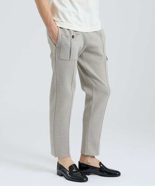 DESIGNWORKS(デザインワークス)の「【セットアップ対応】コンバットニットパンツ(スラックス・メンズ・ブラック/グレイッシュベージュ・46/48/50)」の5枚目の写真