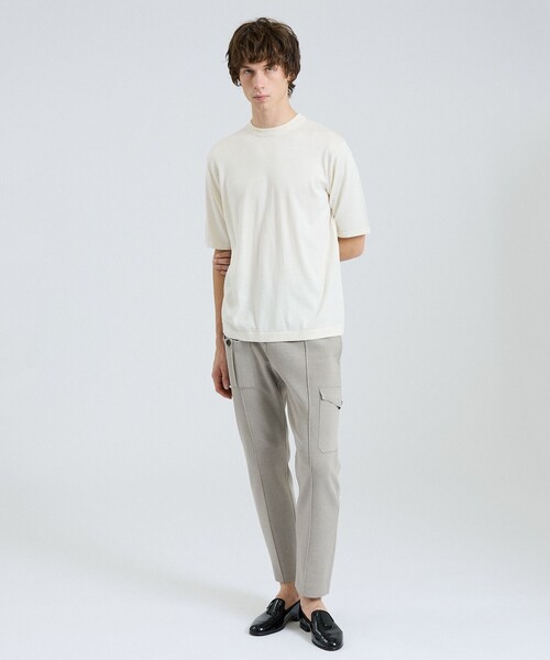 DESIGNWORKS(デザインワークス)の「【セットアップ対応】コンバットニットパンツ(スラックス・メンズ・ブラック/グレイッシュベージュ・46/48/50)」の4枚目の写真