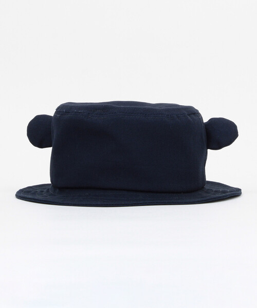 COMME CA ISM（コムサイズム）の「ロゴ刺繍入り 耳付きハット（ハット・キッズ・ネイビー・MEDIUM/LARGE）」の4枚目の写真