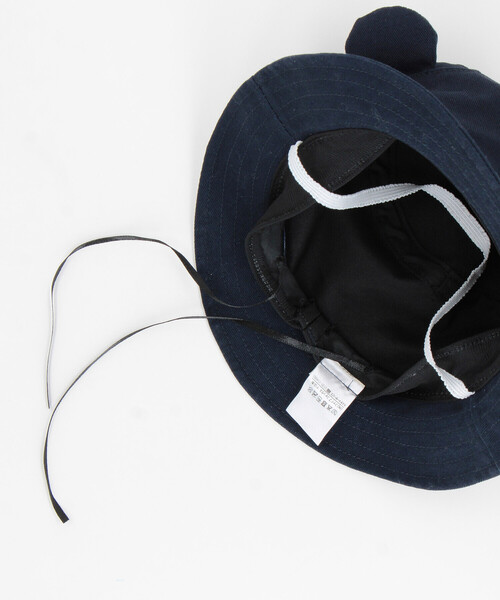 COMME CA ISM（コムサイズム）の「ロゴ刺繍入り 耳付きハット（ハット・キッズ・ネイビー・MEDIUM/LARGE）」の6枚目の写真