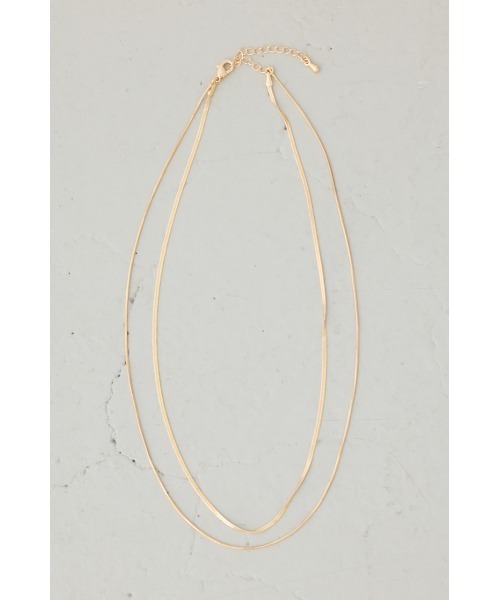 AZUL by moussy(アズールバイマウジー)の「スネークチェーン2連ネックレス(ネックレス・レディース・ゴールド/シルバー・FREE)」の1枚目の写真