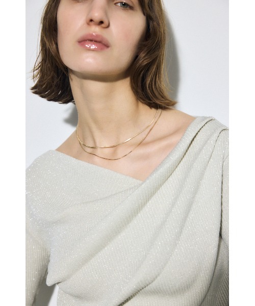 AZUL by moussy(アズールバイマウジー)の「スネークチェーン2連ネックレス(ネックレス・レディース・ゴールド/シルバー・FREE)」の7枚目の写真