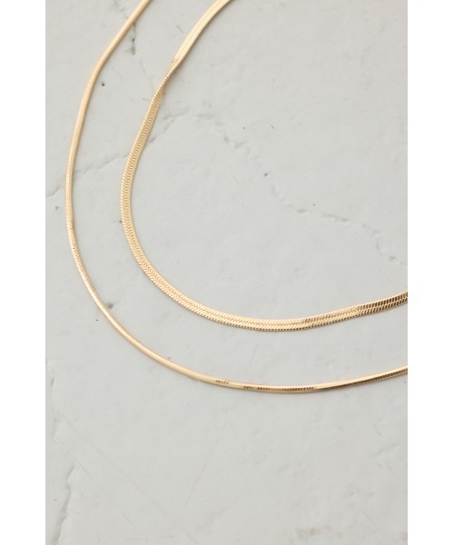 AZUL by moussy(アズールバイマウジー)の「スネークチェーン2連ネックレス(ネックレス・レディース・ゴールド/シルバー・FREE)」の9枚目の写真