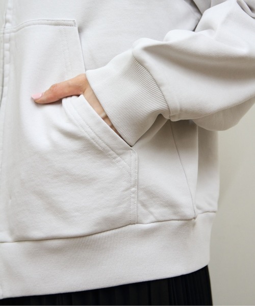 GYMPHLEX（ジムフレックス）の「Gymphlex/ジムフレックス　ジップフーディー　ZIP HOODY　GY-C0537 AUR（パーカー・メンズ・ライトグレー/チャコールグレー・M/L）」の9枚目の写真