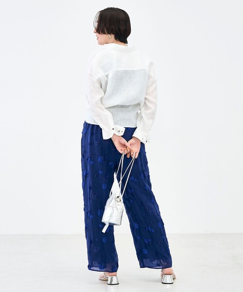 NOLLEY’S(ノーリーズ)の「MY STANDARD マルチWAYリネンショートシャツ(シャツ/ブラウス・レディース・クリーム/サックスブルー/サーモンピンク/ホワイト/ミント・FREE)」の15枚目の写真