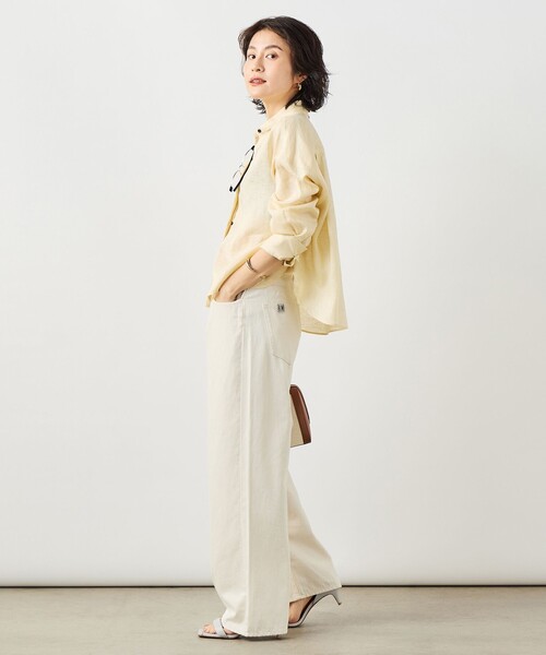 NOLLEY’S(ノーリーズ)の「MY STANDARD マルチWAYリネンショートシャツ(シャツ/ブラウス・レディース・クリーム/サックスブルー/サーモンピンク/ホワイト/ミント・FREE)」の21枚目の写真