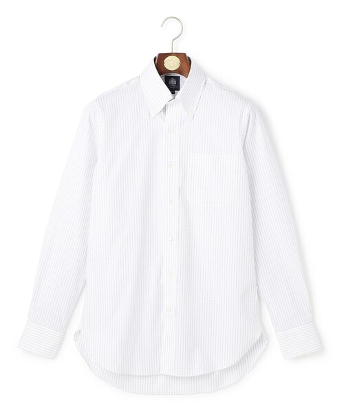 J.PRESS（ジェイプレス）の「【PREMIUM PLEATS / 形態安定】スーピマコットングラフチェック シャツ / B.D.（シャツ/ブラウス・メンズ・パープル系3・首回り40cm-裄丈85cm/首回り39cm-裄丈84cm/首回り38cm-裄丈84cm/首回り37cm-裄丈82cm/首回り43cm-裄丈86cm/首回り42cm-裄丈86cm/首回り41cm-裄丈85cm）」の2枚目の写真