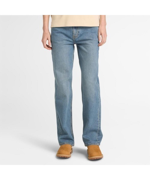 Timberland(ティンバーランド)の「デニム ストレート パンツ レディース(デニムパンツ・レディース・ライトブルー・29inch/25inch/27inch)」の2枚目の写真