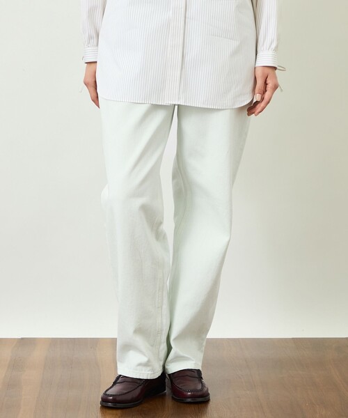 MACKINTOSH PHILOSOPHY（ﾏｯｷﾝﾄｯｼｭ ﾌｨﾛｿﾌｨｰ）の「【GREY LABEL】シンチバックワイドデニム（デニムパンツ・レディース・ダークネイビー/グレー系その他/ブルー・2/5/1）」の2枚目の写真