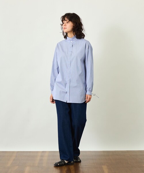 MACKINTOSH PHILOSOPHY（ﾏｯｷﾝﾄｯｼｭ ﾌｨﾛｿﾌｨｰ）の「【GREY LABEL】シンチバックワイドデニム（デニムパンツ・レディース・ダークネイビー/グレー系その他/ブルー・2/5/1）」の6枚目の写真