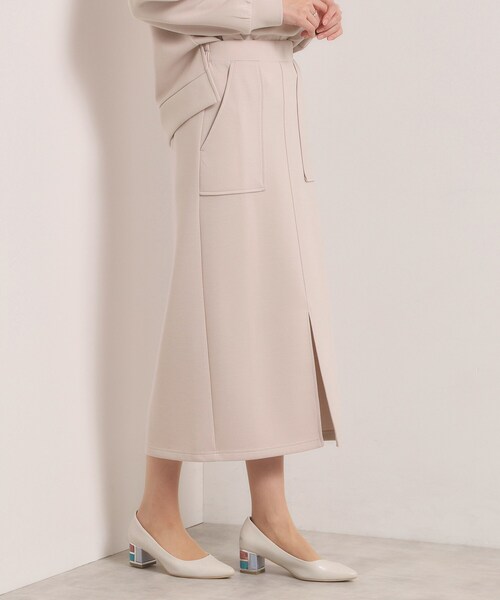 ITS'DEMO（イッツデモ）の「【洗濯機OK／花粉防止】ダンボールタイトスカート（スカート・レディース・ブラック/アイボリー/ナチュラル・00）」の3枚目の写真