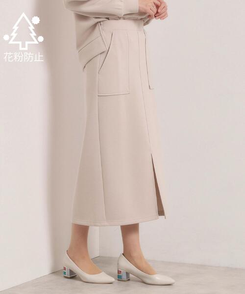 ITS'DEMO（イッツデモ）の「【洗濯機OK／花粉防止】ダンボールタイトスカート（スカート・レディース・ブラック/アイボリー/ナチュラル・00）」の4枚目の写真